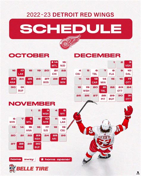 red wings schedule 2022